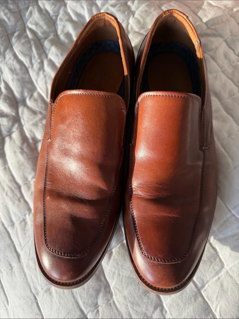 Florsheim Men's Brown Leather Slip-On Dress Loafers